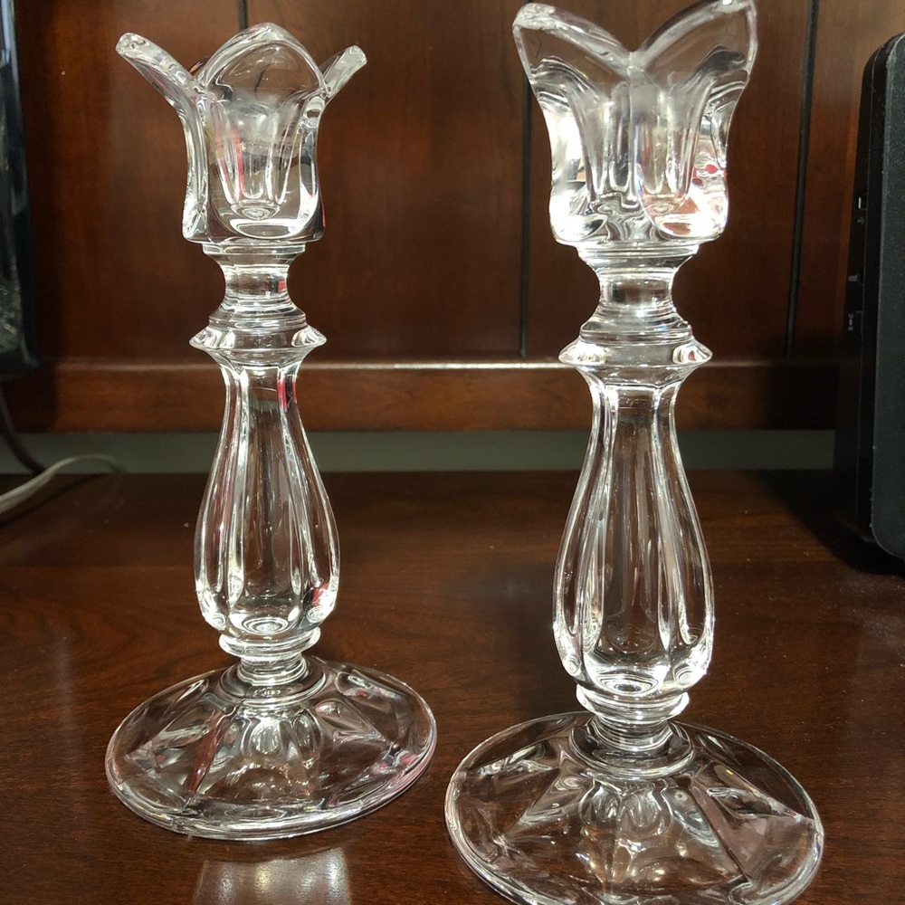 Leaded Glass Candle Holders